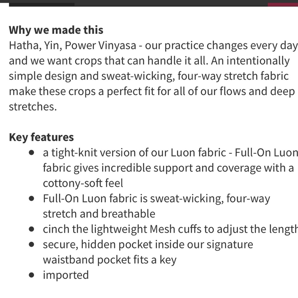 Lululemon Find Your Flow Crop - image 4